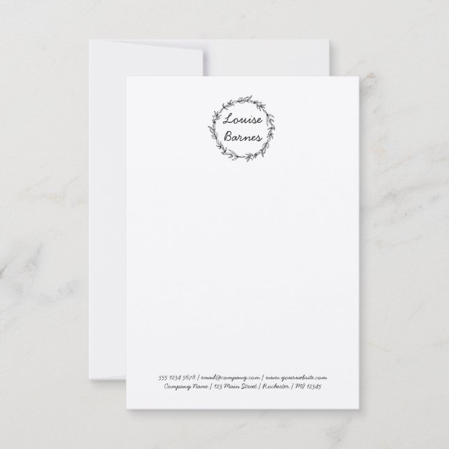 Rustiskt kort för kransedel (Framsida)