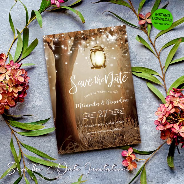 Rustiskt Landsbyggsbröllop Spara datuminbjudan Datumet (Skapare uppladdad)