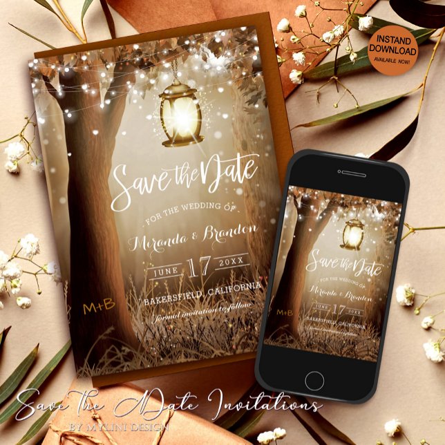 Rustiskt Landsbyggsbröllop Spara datumkortet Spara Datumet (Skapare uppladdad)