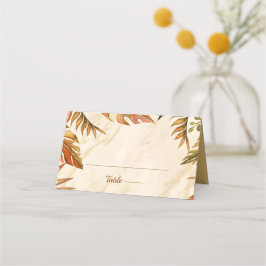 Rustiskt monteringskort för mynthösten Bröllop Placeringskort