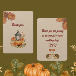 Rustiskt och Mysigt Bröllop-kort med enkelt tack