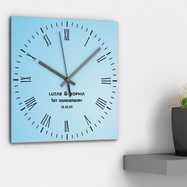 Rustiskt Pappert 1:a Bröllop-årsjubileum, väggkloc Rund Klocka (Skapare uppladdad)