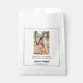 Rustiskt par foto Tack bröllop