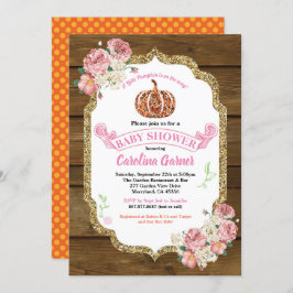 Rustiskt pumpduschvirke från flicka inbjudningar