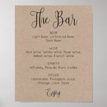 Rustiskt skript, enkla bröllop-alkoholdrycker pub