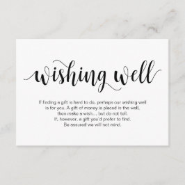 Rustiskt skript, svart, Bröllop Wishing-brunn Tilläggskort