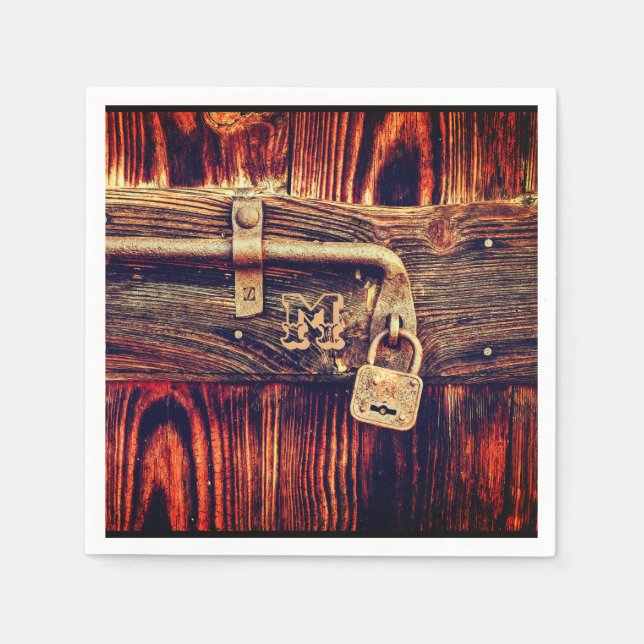 Rustiskt skrynklat brunt i skålsäd pappersservett (Framsidan)