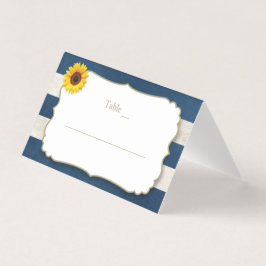 Rustiskt solrosblått kort för Rand