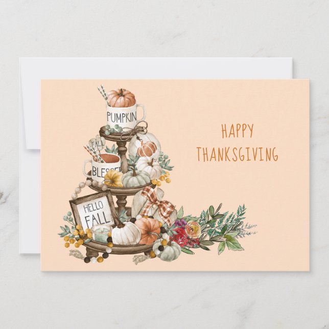 Rustiskt Thanksgiving-kort (Framsida)