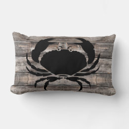 Rustiskt trä och nautiska CRAB | Lumbalfyllning Lumbarkudde