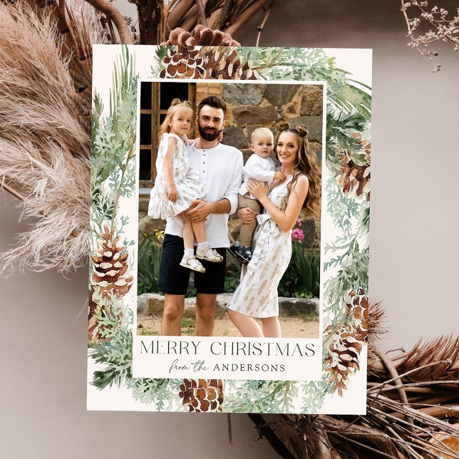 Rustiskt vattenfärgsfoto av Gräs Cone-andedräkt Helg Vykort (Skapare uppladdad)