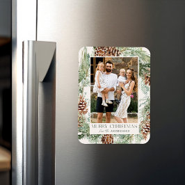 Rustiskt vattenfärgsfoto av Gräs Cone-andedräkt Magnet