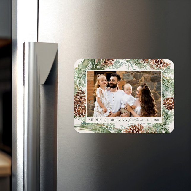 Rustiskt vattenfärgsfoto av Gräs Cone-andedräkt Magnet (Skapare uppladdad)