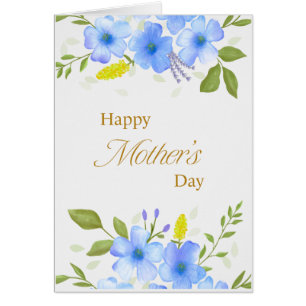 Rustiskt vattenfärgskort Hydrangea Mors dag Hälsningskort