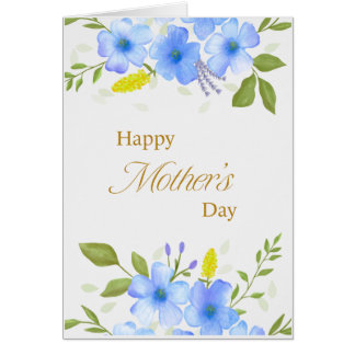 Rustiskt vattenfärgskort Hydrangea Mors dag Hälsningskort