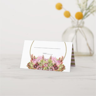 Rustiskt Vild Blommor Bouquet Bröllop-platskort Placeringskort
