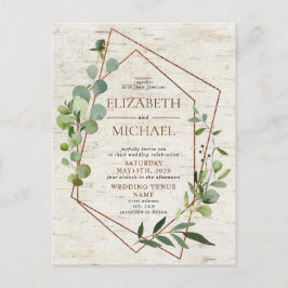 Rustiskt vykort för geometrisk bergskena