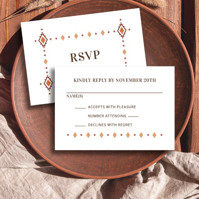 Rustiskt Westernt Bröllop OSA (Rustic Western RSVP Card)