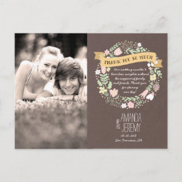 Rustit Boho Pastel Flower WAN Tack Vykort