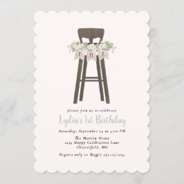 Rustit High Ordförande Första födelsedag Inbjudningar