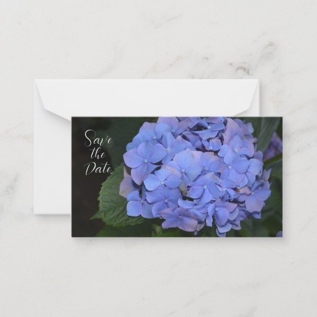 Rustit Lila Hydrangea macrophylla Anteckningskort (Framsida)