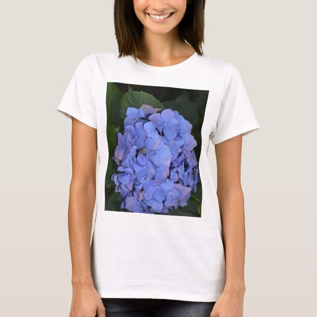 Rustit Lila Hydrangea macrophylla T Shirt (Framsida)