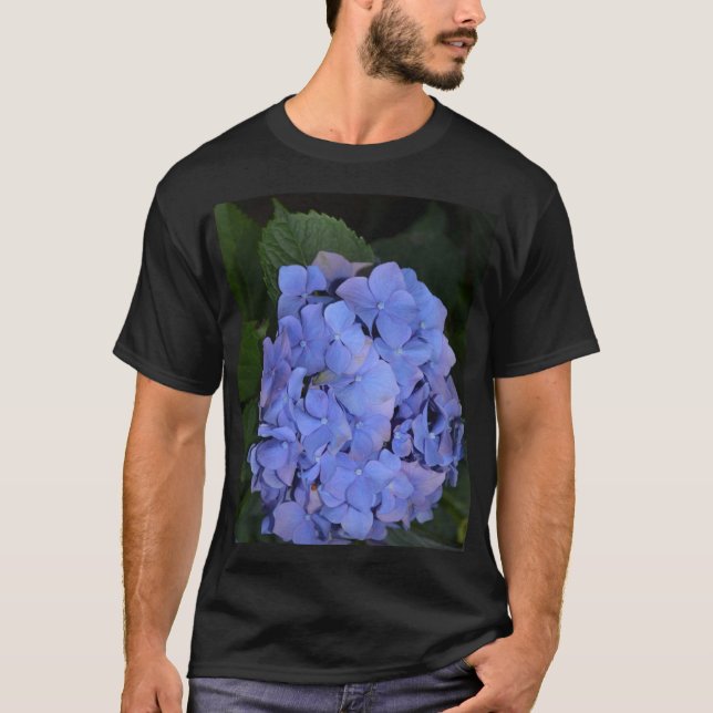 Rustit Lila Hydrangea macrophylla T Shirt (Framsida)