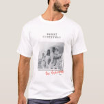 Rustit minimum vintage christmas 1-foto t shirt<br><div class="desc">Modern minimal fotoskjorta i julfamiljen med minimal vintage</div>