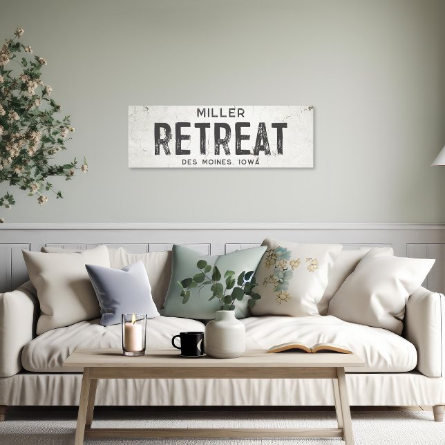 Rustit Modern Industrial Farmhouse Retreat City Canvastryck (Skapare uppladdad)