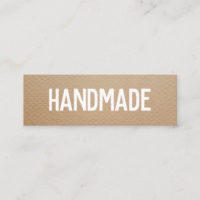 Rustit, modern seller av handgjorda brunkraftverk mini visitkort (Framsida)