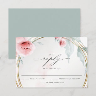 Rustit OSA Watercolor Rosa Peony Kort