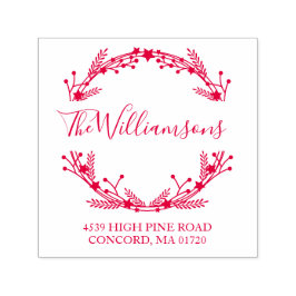 Rustit Red-julen Wandemin Namn Returadress Självfärgande Stämpel