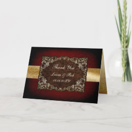 Rustit red regal bröllop Tack Kort