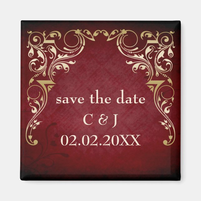 Rustit Red Regal spara datum magneter (Framsidan)