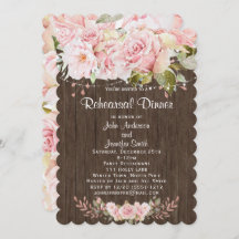 Rustit Rosa Blommigt String Ljus Rehearsal Middag