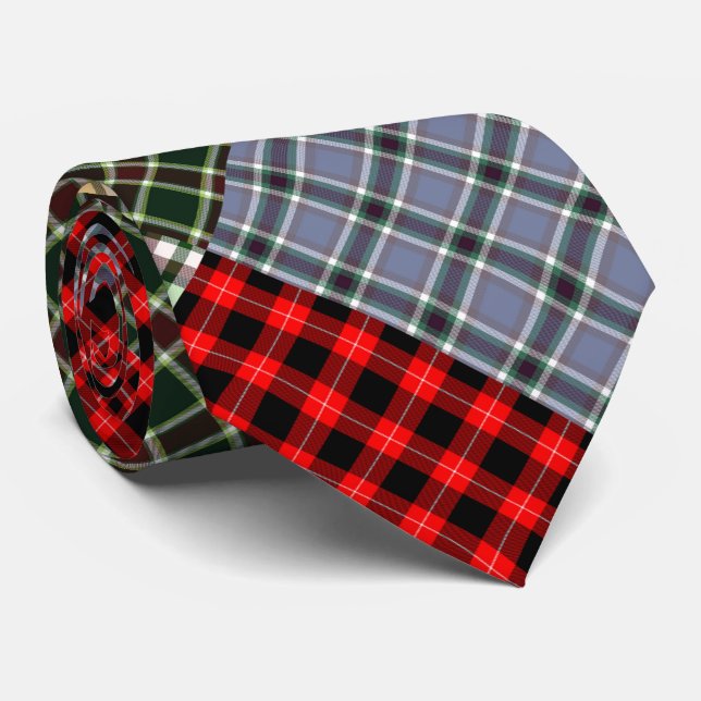 Rustit tartan- lapptäcke slips (Rullad)