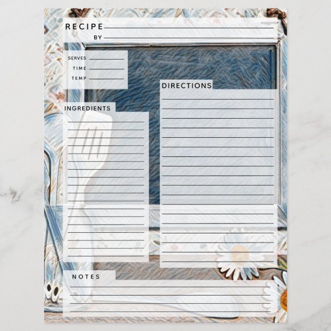 Rustlic Land Burlap Recipe Infoga (Framsida)
