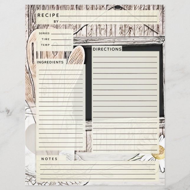 Rustlic Land Burlap Recipe Infoga (Framsida)