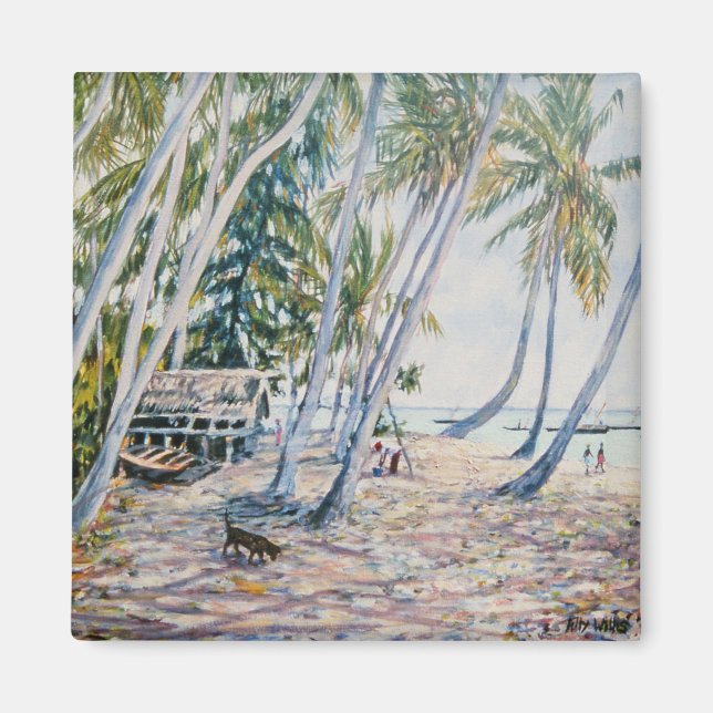 Rustling Handflatan Zanzibar 2002 Magnet (Framsidan)