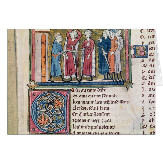 Rustning av en riddare hälsningskort (Framsidan Horizontal)