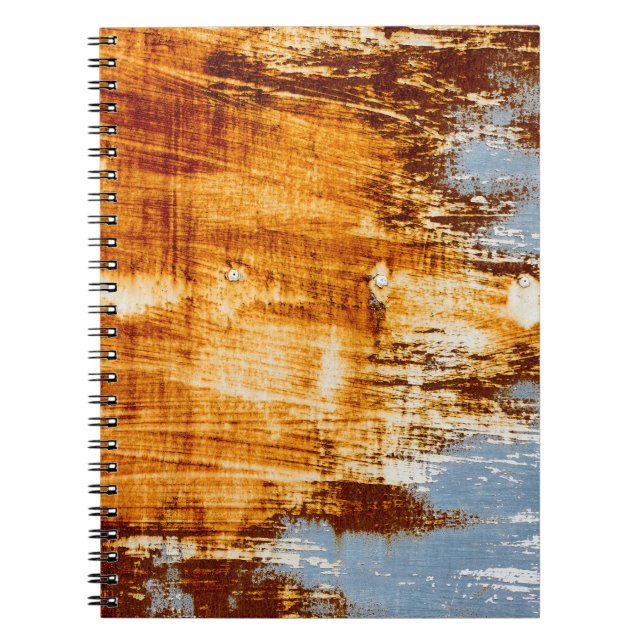 Ruststål lakan, texturerad bakgrund. anteckningsbok (Framsidan)