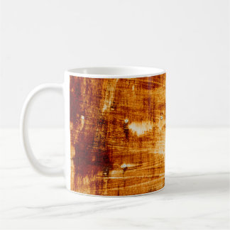 Ruststål lakan, texturerad bakgrund. kaffemugg