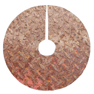 Ruststålplattan, grungy metall struktur. julgransmatta borstad polyester