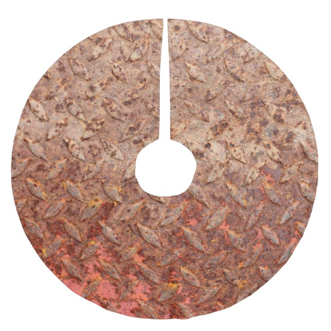 Ruststålplattan, grungy metall struktur. julgransmatta borstad polyester (Framsidan)