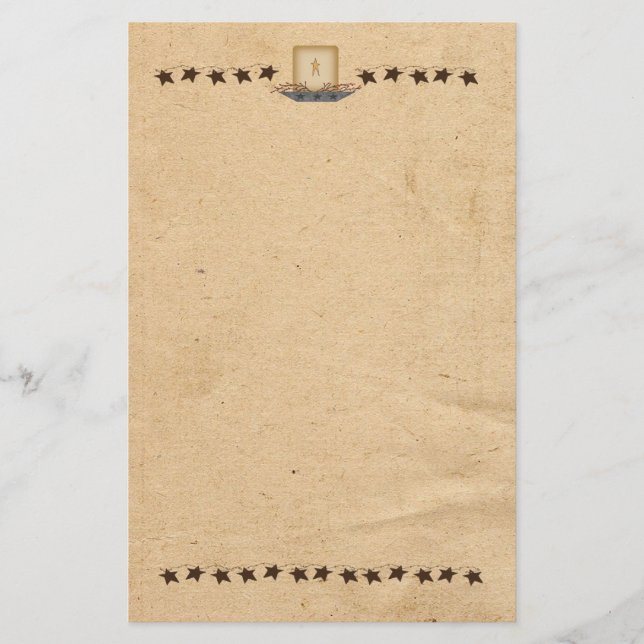 Ruststearker och stearinljus brevpapper (Framsida)