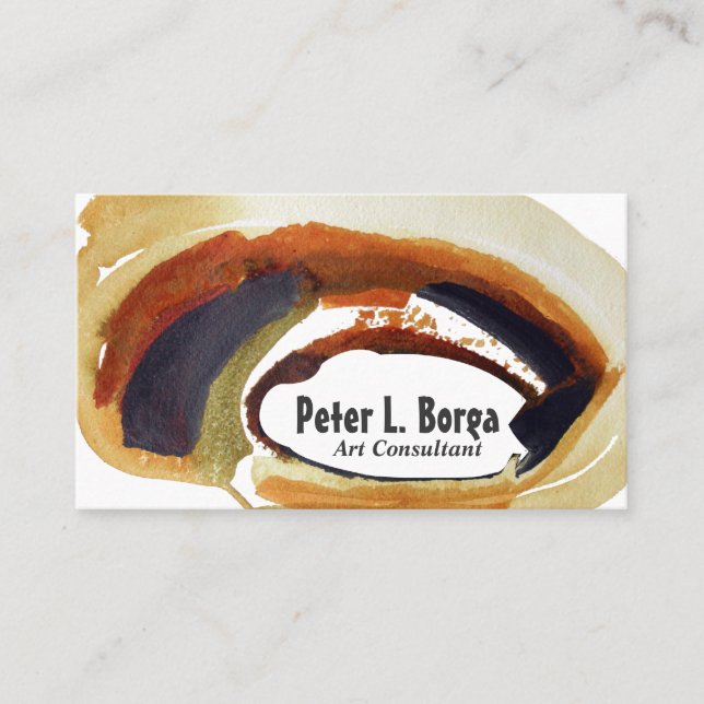 Rustvattenfärg, Abstrakt, tryckfärgshanteraren Visitkort (Framsida)