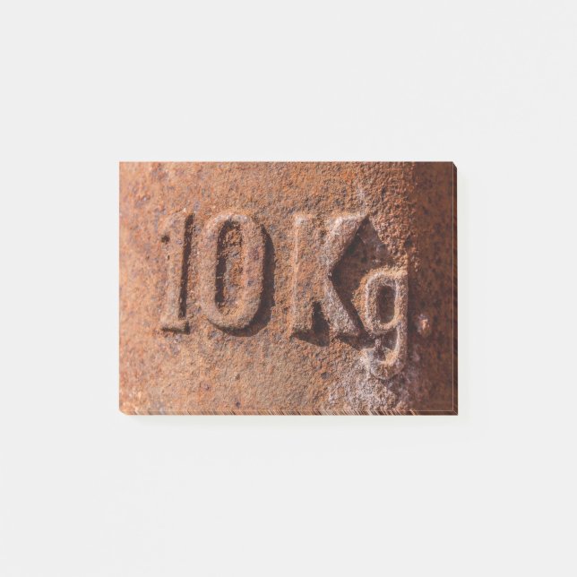 Rusty 10 kg post-it block (Framsida)