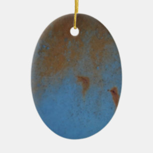 Rusty Blue-bakgrund Julgransprydnad Keramik