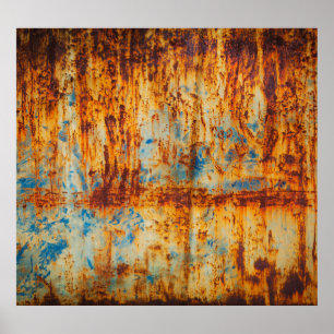 Rusty Blue Metall Struktur Poster