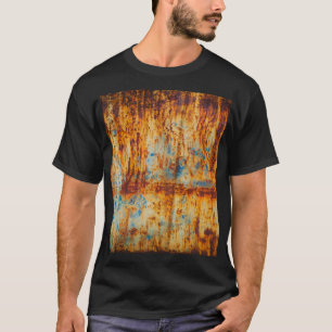 Rusty Blue Metall Struktur T Shirt